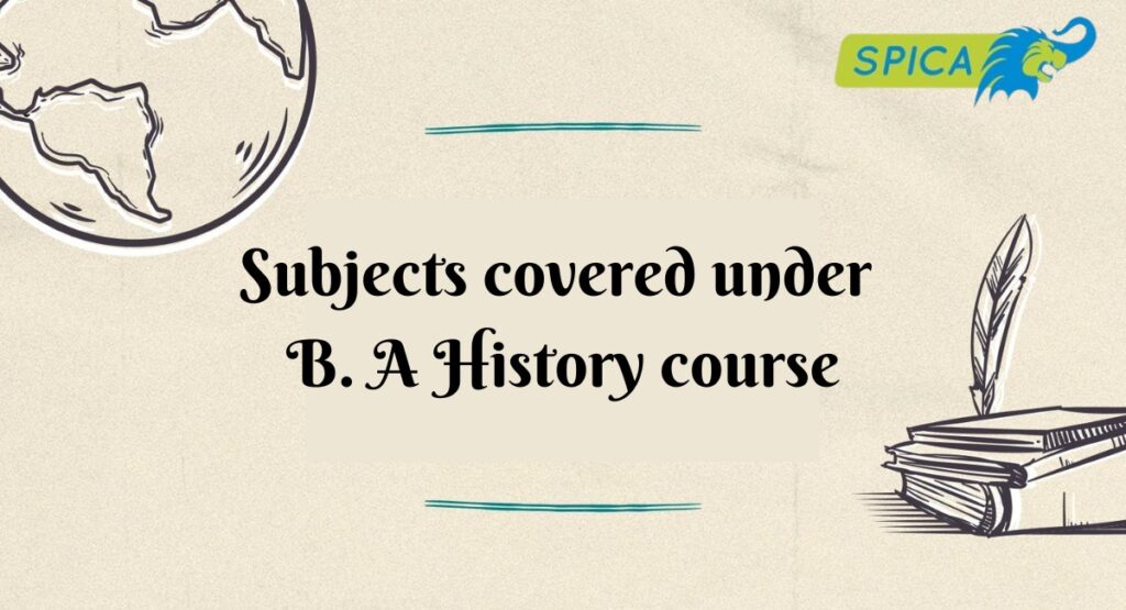 Subjects covered in the BA History course