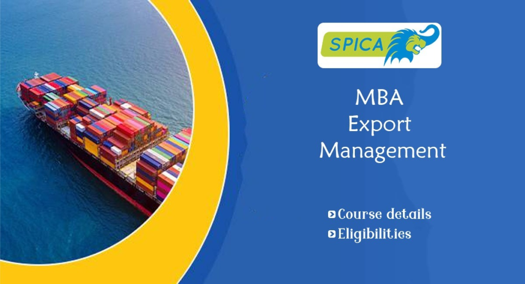 MBA Export Management course details.